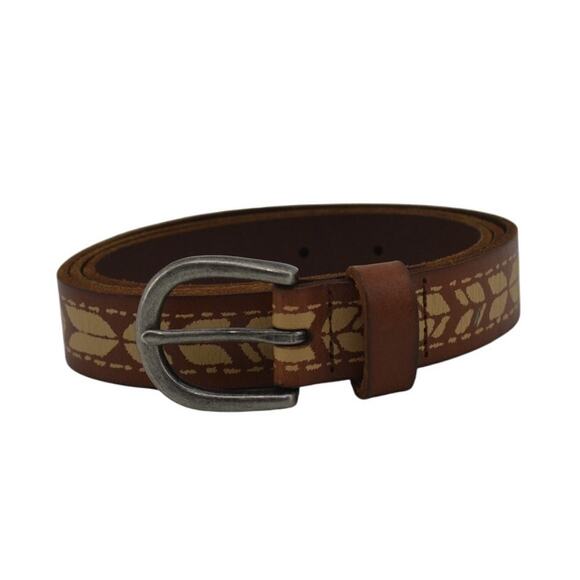 American Eagle Belt Leather Southwestern Tribal Boho Size L - Picture 1 of 13